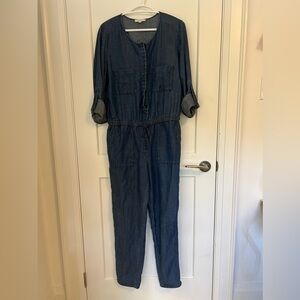 LOFT denim jumpsuit size small